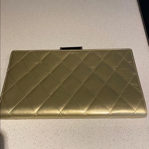 Gold clutch with chain strap